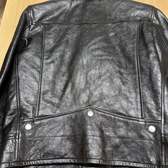NWT Saint Laurent Leather Moto Jacket - Picture 14 of 15